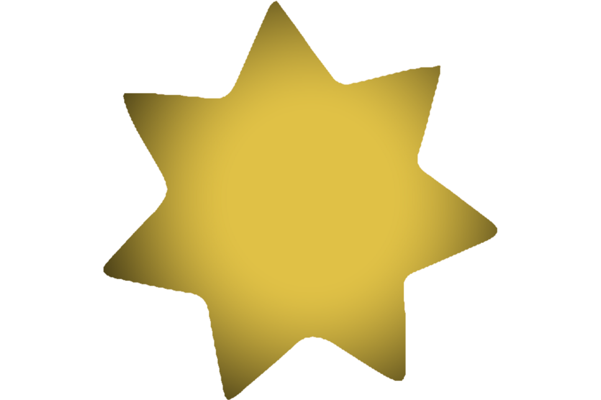 Plakfiguren zevenster goud